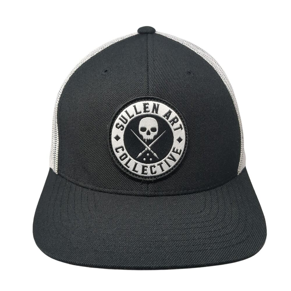 Sullen Art Collective Snapback Mesh Back Trucker Hat Black Embroidered Logo